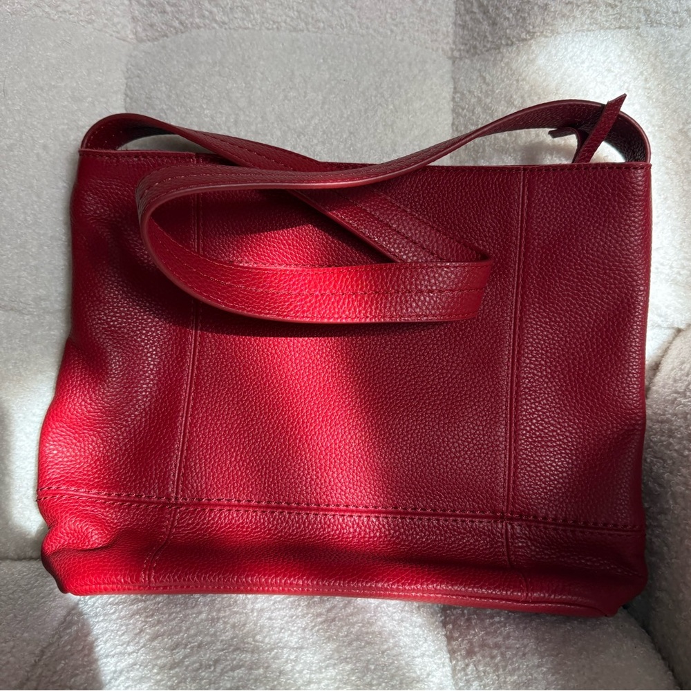 The Sak Red Leather Tote Bag - Picture 2 of 3